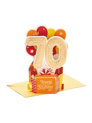 Hallmark Red 70th Birthday Card 3D Pop-Up Paper Wonder Design - Image 2 of 4