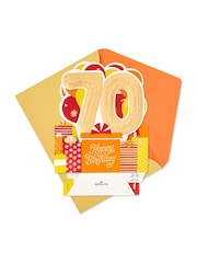 Hallmark Red 70th Birthday Card 3D Pop-Up Paper Wonder Design - Image 3 of 4