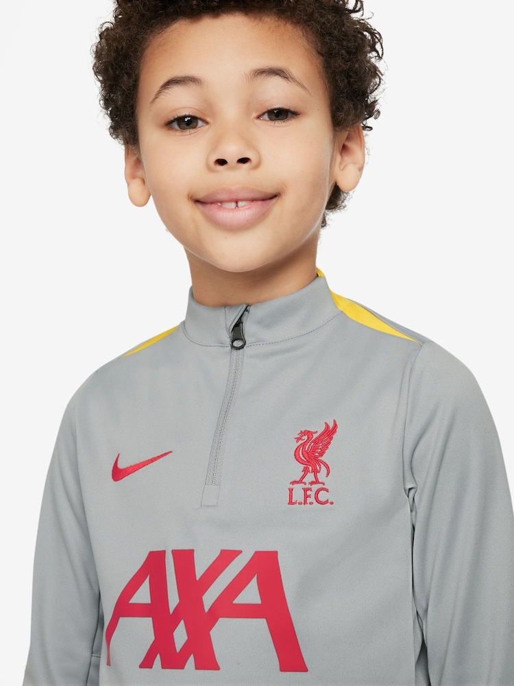 Nike Grey Liverpool FC Academy Pro Drill Top - Image 3 of 3