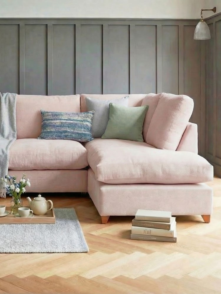 Willow & Hall Petal Pink Alderton Sofa Bed - Image 2 of 5 Willow & Hall Petal Pink Alderton Sofa Bed - Image 2 of 5