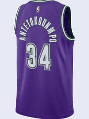 Nike Purple Milwaukee Bucks Classic Edition Swingman Jersey - Giannis Antetokounmpo Unisex - Image 3 of 3
