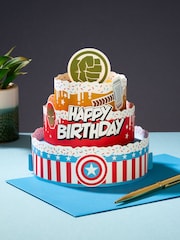 Hallmark Red Birthday Card Marvel Avengers 3D Pop-Up Design - Image 1 of 4