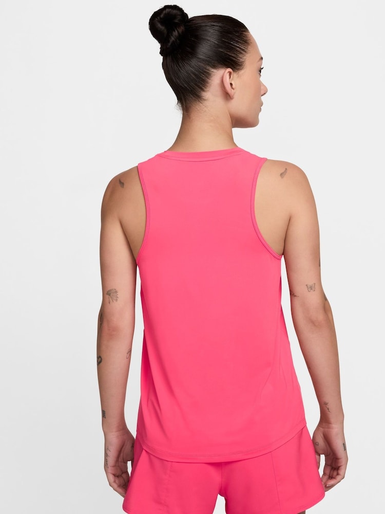 Nike Bright Pink One Swoosh Dri-FIT Graphic Running Tank Top - Image 2 of 6