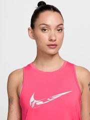 Nike Bright Pink One Swoosh Dri-FIT Graphic Running Tank Top - Image 3 of 6