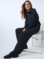 Granatowy - Quarter Zip Cosy Knit Jumper - Obraz 1 z 7