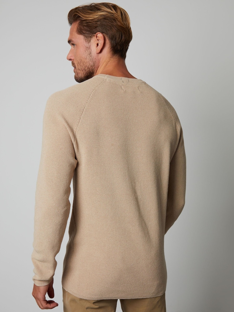 Threadbare Brown Crew Neck Knitted Jumper - Image 2 of 5