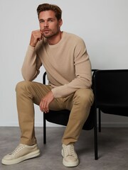 Threadbare Brown Crew Neck Knitted Jumper - Image 3 of 5