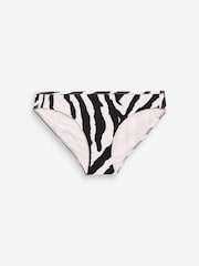 Myleene Klass Cream/Black Zebra High Leg Bikini Bottoms - Image 4 of 4