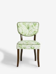 Nina Campbell Set of 2 Springtime Leaves Green Ashburn Walnut Effect Leg Dining Chairs - Image 3 of 7