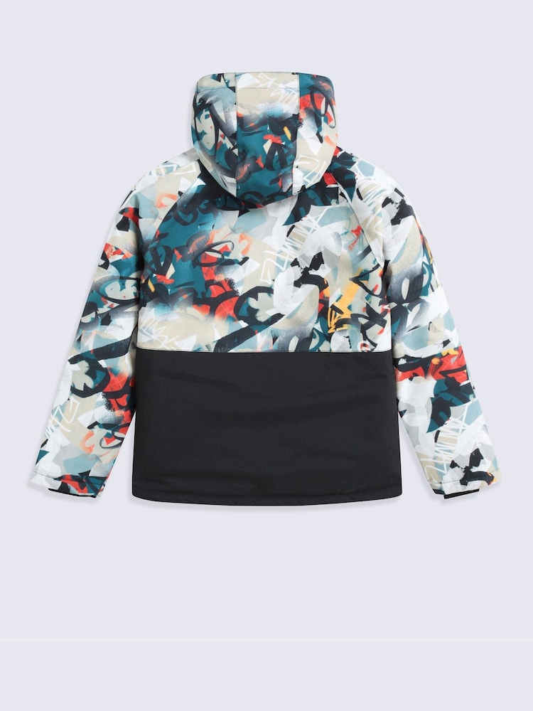 Animal Black Snowstorm Kids Waterproof Overhead Ski Jacket - Image 2 of 6 Animal Black Snowstorm Kids Waterproof Overhead Ski Jacket - Image 2 of 6