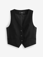 Black Tailored Crepe Waistcoat - Image 5 of 6