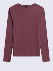 Animal Purple Evo Rib Crew Neck Long Sleeve Top - Image 1 of 4