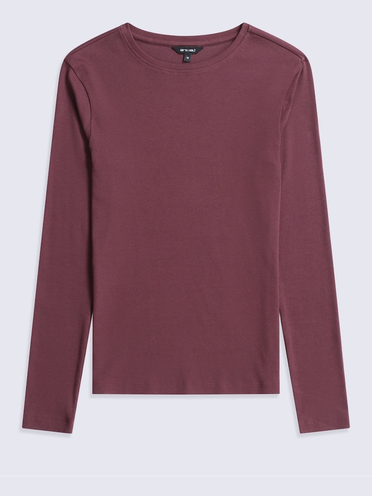 Animal Purple Evo Rib Crew Neck Long Sleeve Top - Image 1 of 4 Animal Purple Evo Rib Crew Neck Long Sleeve Top - Image 1 of 4