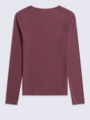 Animal Purple Evo Rib Crew Neck Long Sleeve Top - Image 2 of 4