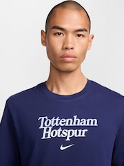 Nike Blue Tottenham Hotspur FC Wordmark T-Shirt - Image 3 of 6
