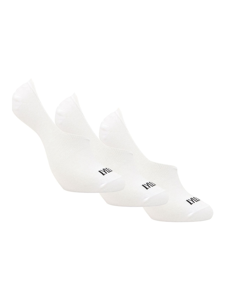 White Lyle & Scott Invisible Trainer Socks 3 Pack - Image 1 of 3 White Lyle & Scott Invisible Trainer Socks 3 Pack - Image 1 of 3