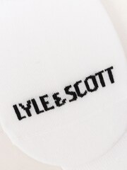 Blanco - Pack de 3 pares de calcetines deportivos invisibles de Lyle & Scott - Imagen 3 de 3
