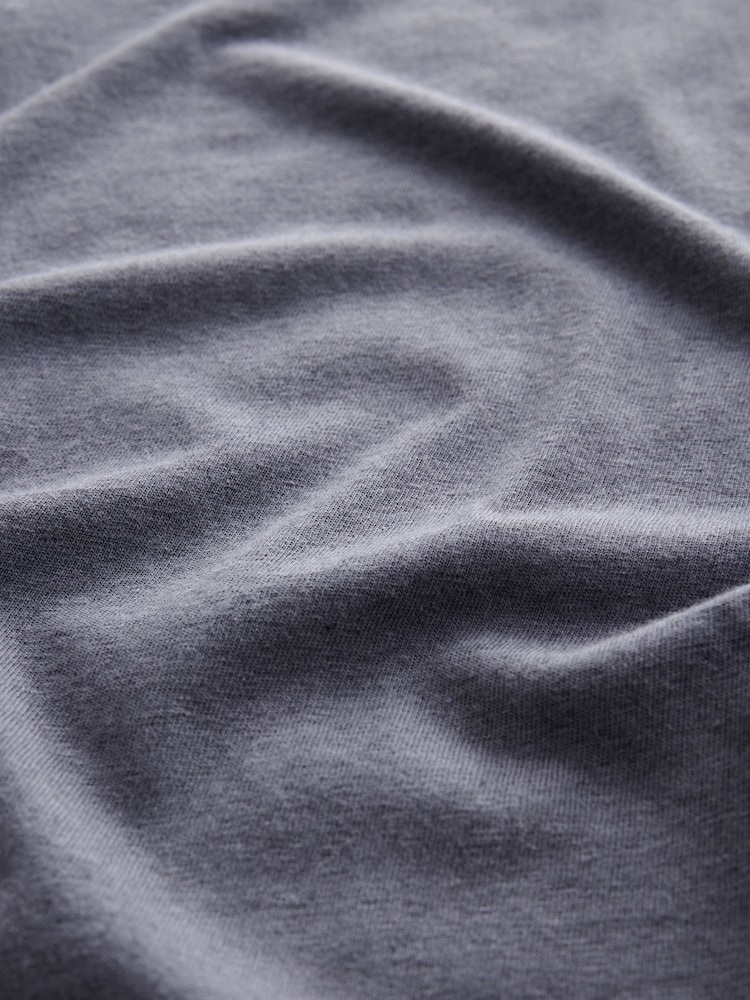 Blue Slash Neck Jersey Summer Dress With Linen - Image 7 of 7 Blue Slash Neck Jersey Summer Dress With Linen - Image 7 of 7