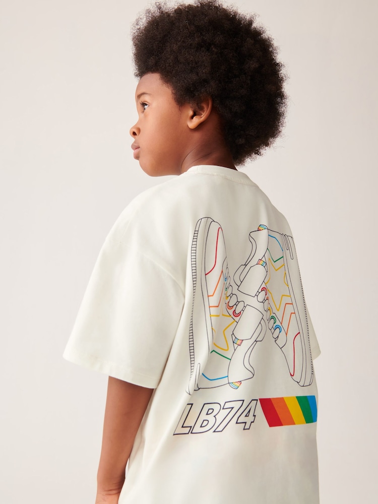 Ecru - Little Bird by Jools Oliver Relaxed Fit 100% Cotton Mânecă scurtă Colorful Tricou - Imaginea 2 din 10