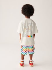 Ecru - Little Bird by Jools Oliver Relaxed Fit 100% Cotton Mânecă scurtă Colorful Tricou - Imaginea 4 din 10