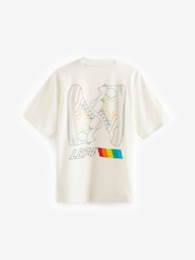 Ecru - Little Bird by Jools Oliver Relaxed Fit 100% Cotton Mânecă scurtă Colorful Tricou - Imaginea 8 din 10