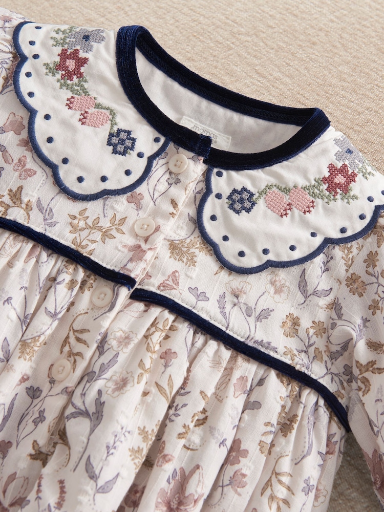 Mamas & Papas Twisted Floral Shortie Romper & Tights Set - სურათი 2 3-დან