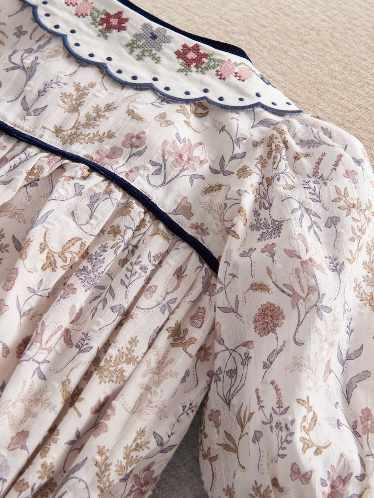 Mamas & Papas Twisted Floral Shortie Romper & Tights Set - სურათი 3 3-დან