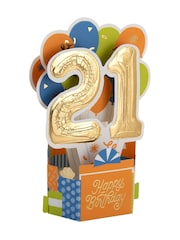 Hallmark Orange 21st Birthday Card 3D Pop-Up Paper Wonder Design - Image 2 of 4