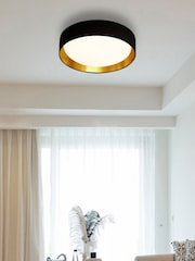Searchlight Grey Laurel Gold LED Flush Ceiling Light - Image 1 of 3