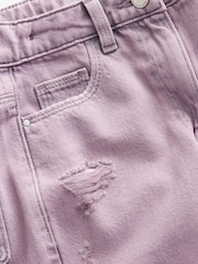 Violet lilas - Jeans Distressed Mom 100% Cotton Jeans (3-16yrs) - Image 3 of 3
