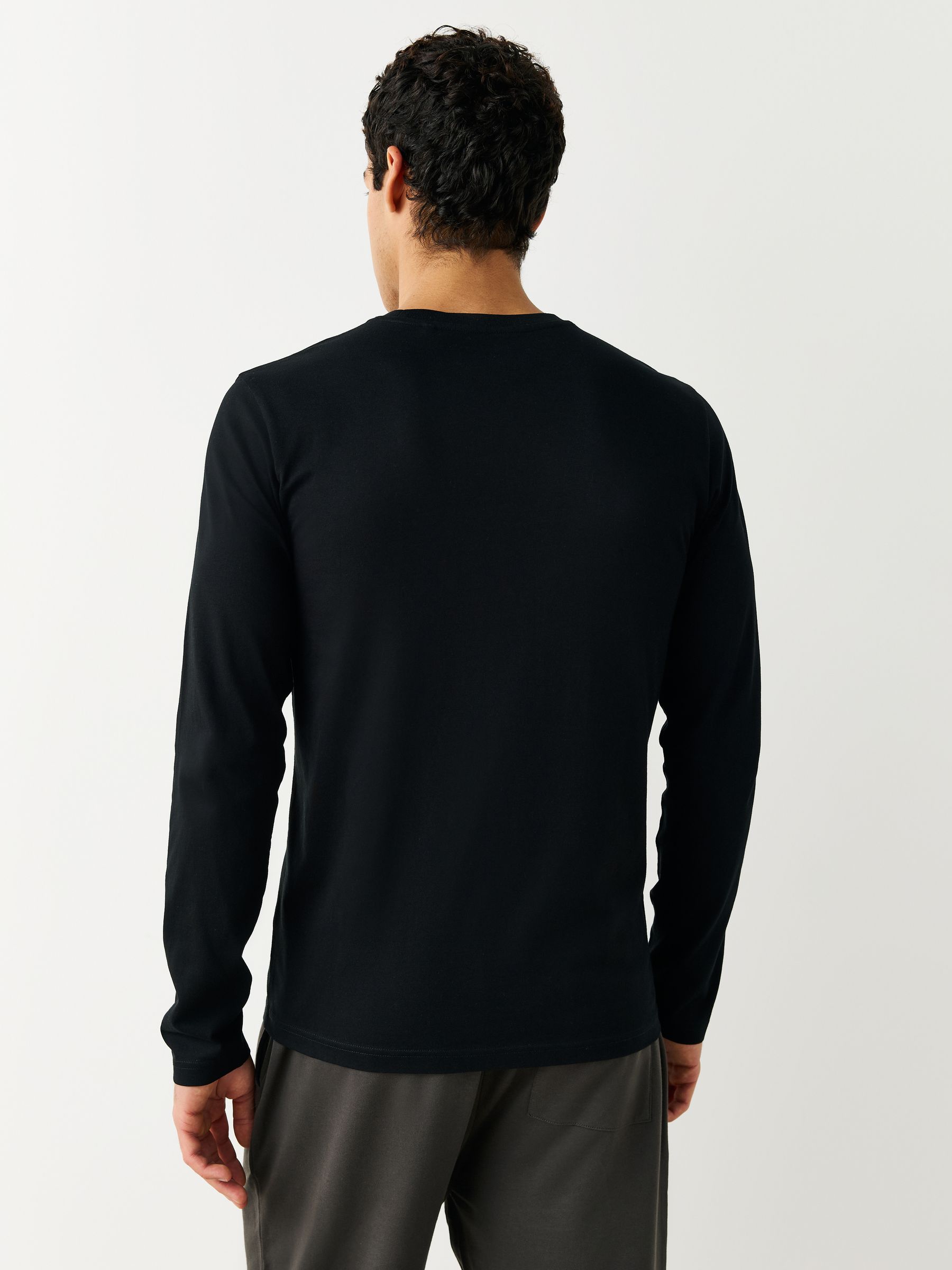 everyone cotton long sleeve t-shirtBLACK トップス everyone luxury