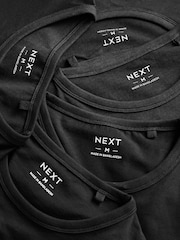 Black Long Sleeve 100% Cotton Layering T-Shirts 5 Pack - Image 4 of 7