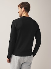 Black Long Sleeve 100% Cotton Layering T-Shirts 5 Pack - Image 6 of 7