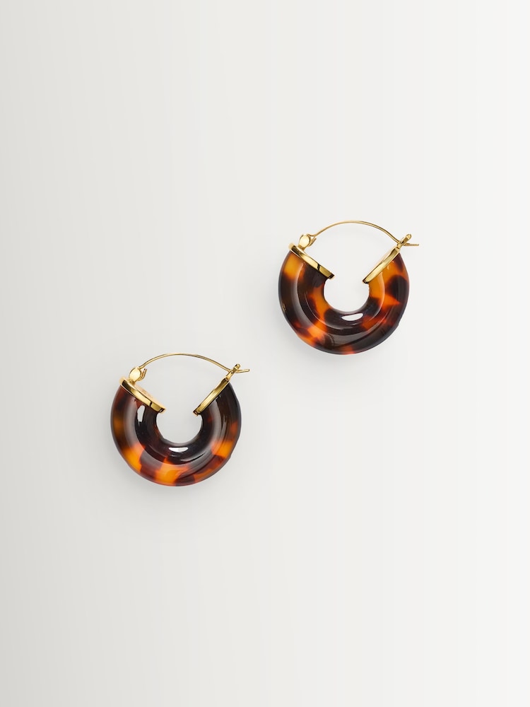 Anni Lu Brown Big Swell Hoops - Image 1 of 3