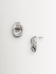 Anni Lu Silver Tone Triplet Earrings - Image 1 of 2