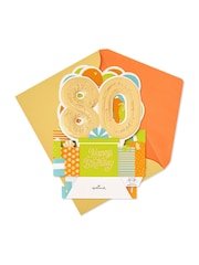 Hallmark Green 80th Birthday Card 3D Pop-Up Paper Wonder Design - Image 3 of 4