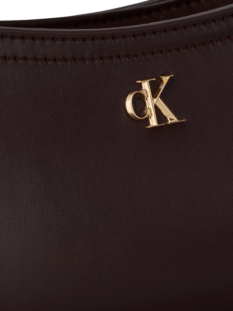 Calvin Klein Red Small Monogram Logo Shoulder Bag - Image 6 of 6 Calvin Klein Red Small Monogram Logo Shoulder Bag - Image 6 of 6