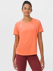 Sweaty Betty Orange Breathe Easy Mesh T-Shirt - Image 4 of 6