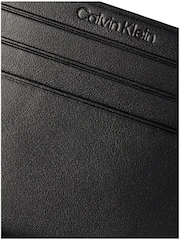 Calvin Klein Black Leather RFID Monogram Card Holder - Image 3 of 3