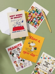 Hallmark White 5 Pack Peanuts Postcards 75th Anniversary Designs - Image 1 of 4