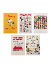 Hallmark White 5 Pack Peanuts Postcards 75th Anniversary Designs - Image 3 of 4
