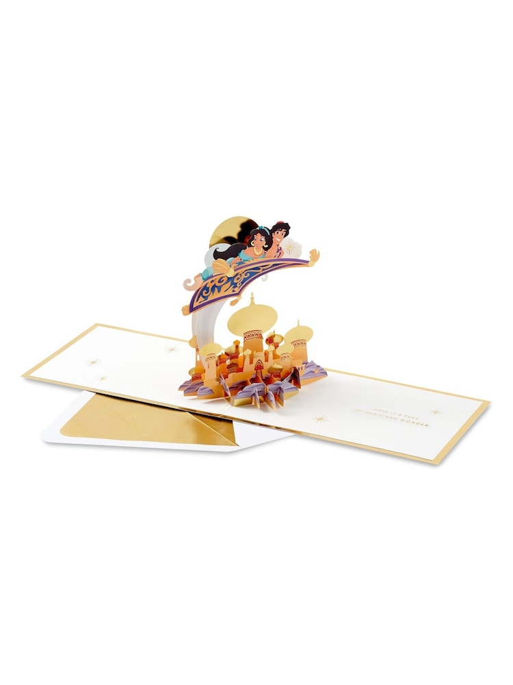 Hallmark Orange Disney Aladdin Celebration Card 3D Pop-Up Design - Image 2 of 4 Hallmark Orange Disney Aladdin Celebration Card 3D Pop-Up Design - Image 2 of 4
