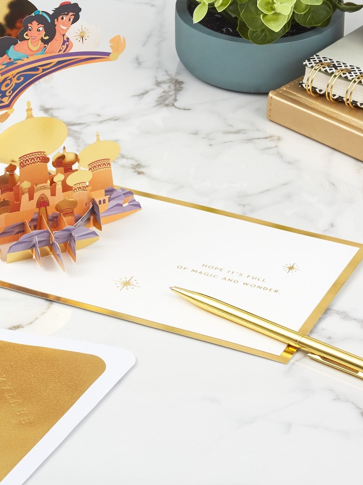 Hallmark Orange Disney Aladdin Celebration Card 3D Pop-Up Design - Image 4 of 4 Hallmark Orange Disney Aladdin Celebration Card 3D Pop-Up Design - Image 4 of 4
