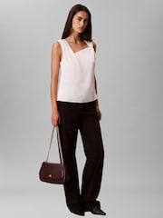 Calvin Klein Red Monogram Hardware Shoulder Bag - Image 2 of 6