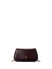 Calvin Klein Red Monogram Hardware Shoulder Bag - Image 3 of 6