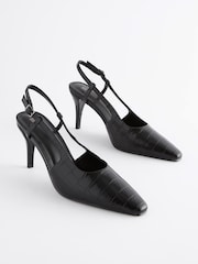črna - Čevlji s peto in paščkom čez peto forever Comfort® - Slika 1 iz 4