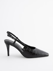 črna - Čevlji s peto in paščkom čez peto forever Comfort® - Slika 2 iz 4