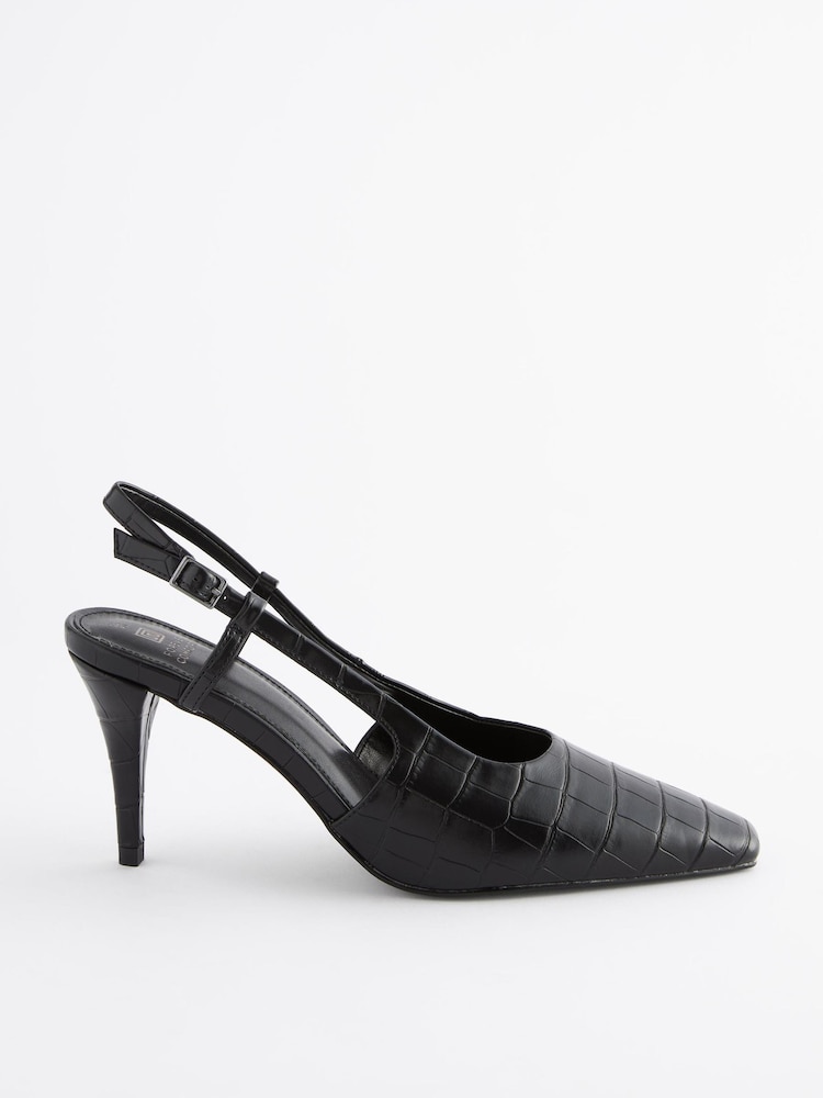 črna - Čevlji s peto in paščkom čez peto forever Comfort® - Slika 2 iz 4