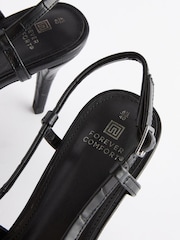 črna - Čevlji s peto in paščkom čez peto forever Comfort® - Slika 4 iz 4