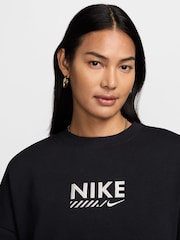 Nike Black Crew Neck Logo Backprint Sweatshirt - Image 4 of 6